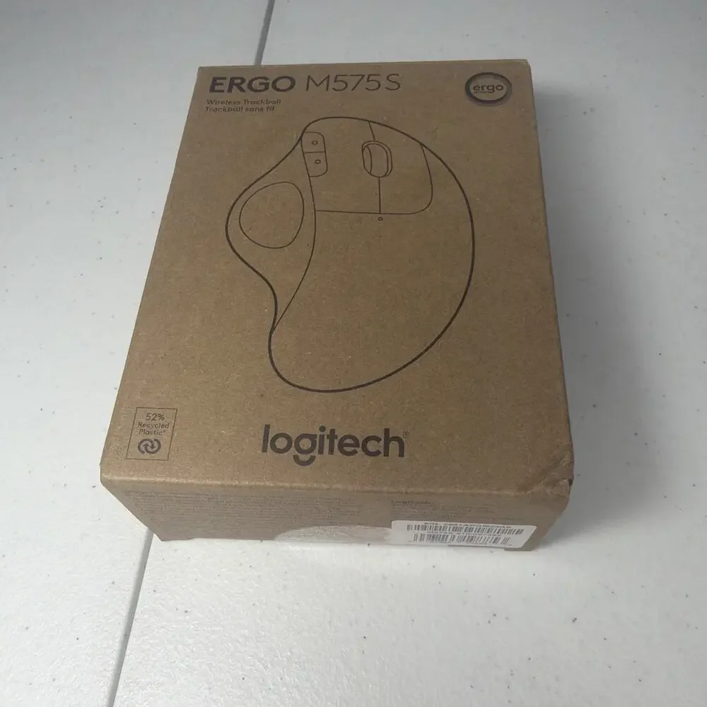 Logitech Ergo M575S Wireless Trackball Mouse Bluetooth USB – New